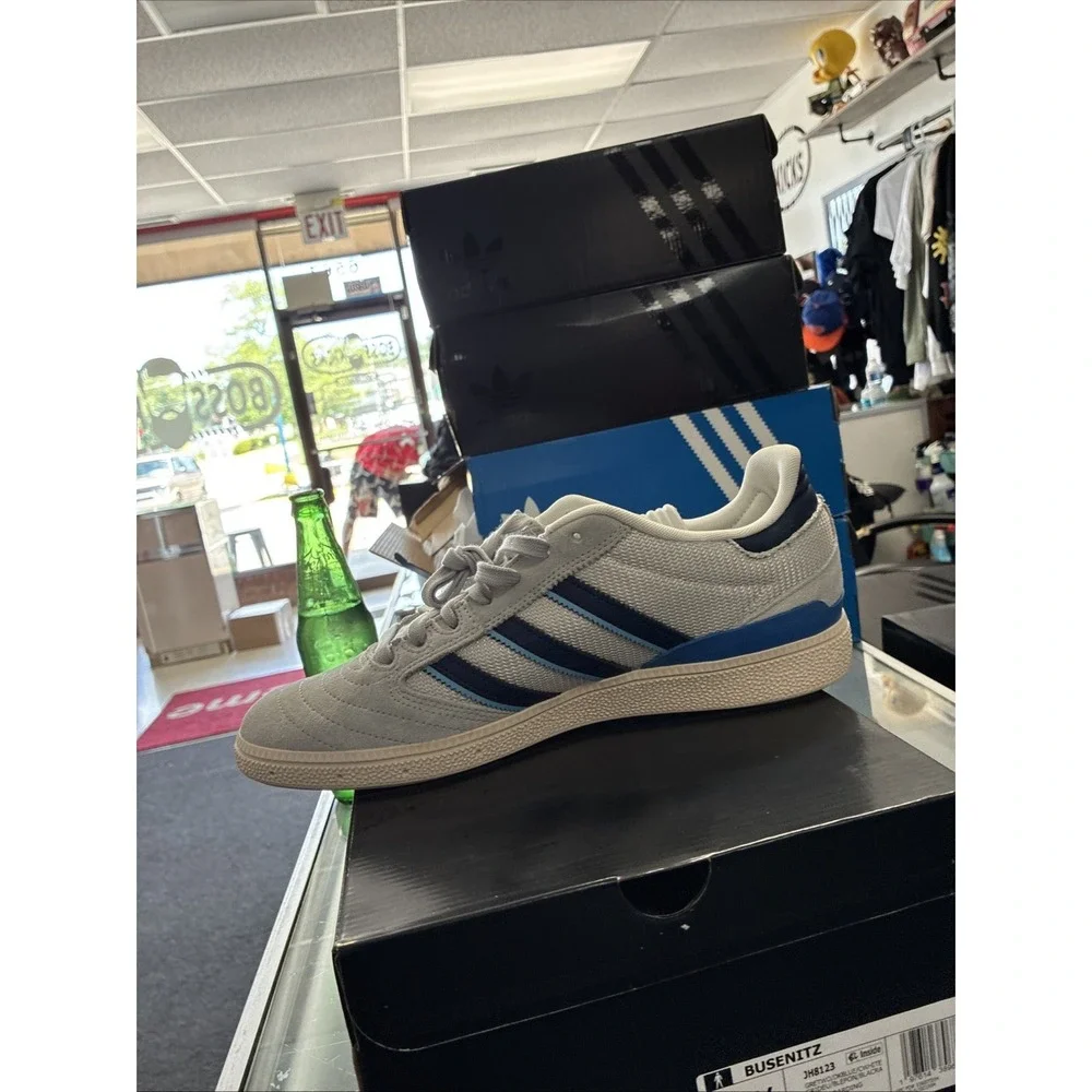 Adidas Busenitz Pro Skate Shoes JH8123 Grey/Dark Blue/White Size US 10.5 New